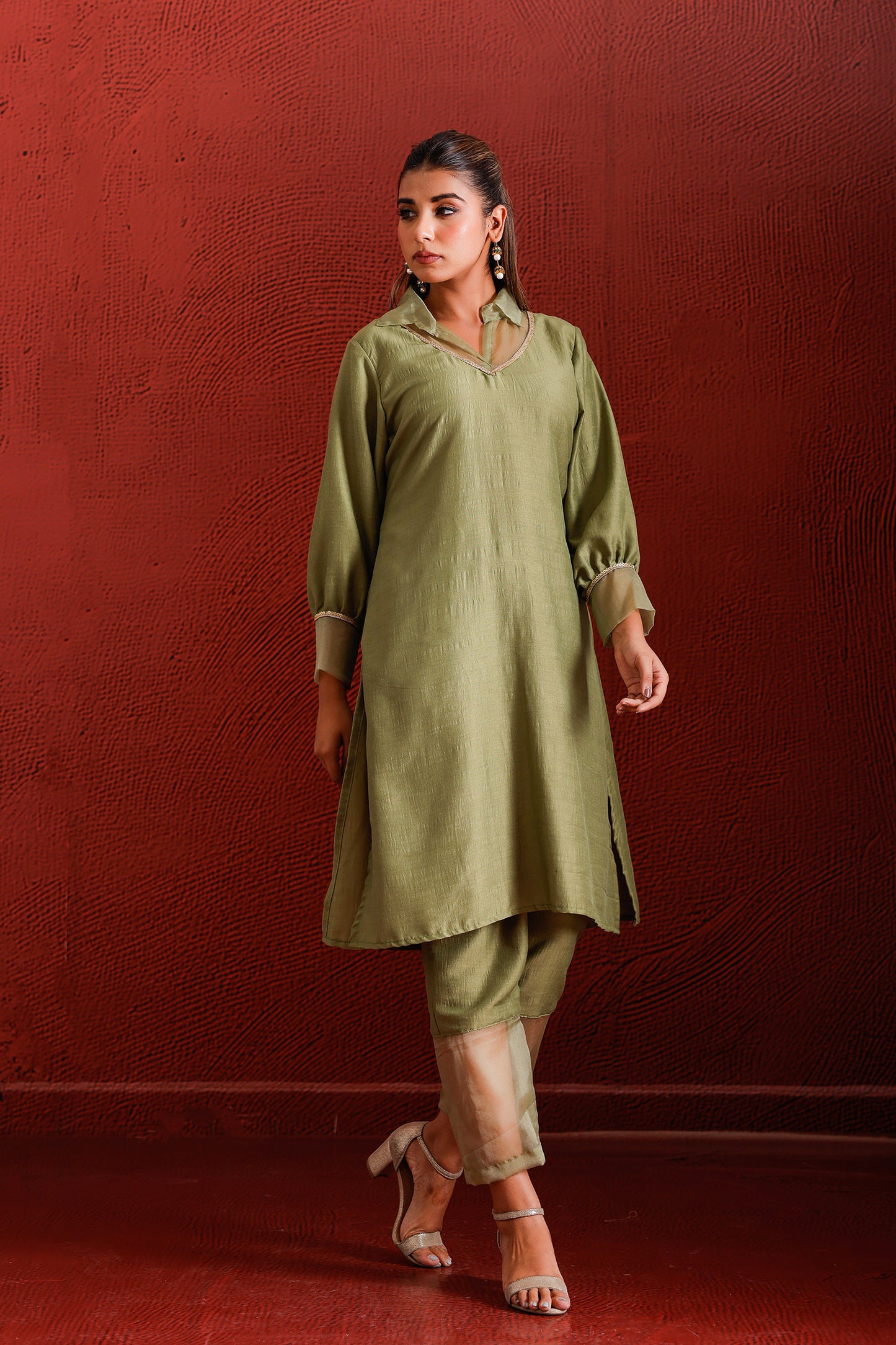 OLIVE GREEN CO-ORD SET