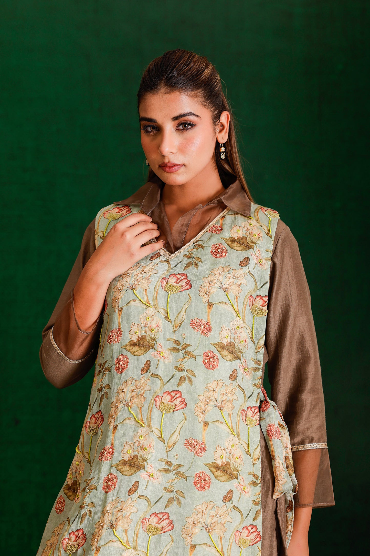 BROWN GREEN 2-IN-1 STYLER SET