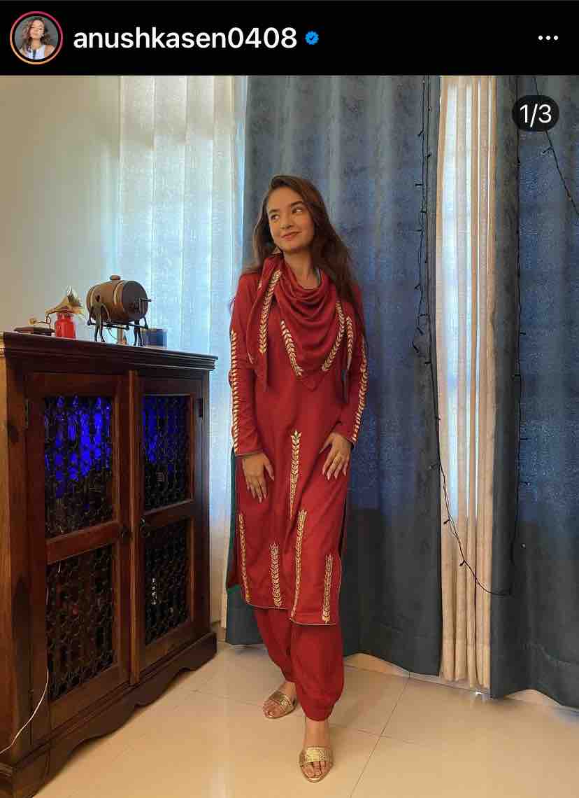 MAROON GOTAPATTI SET