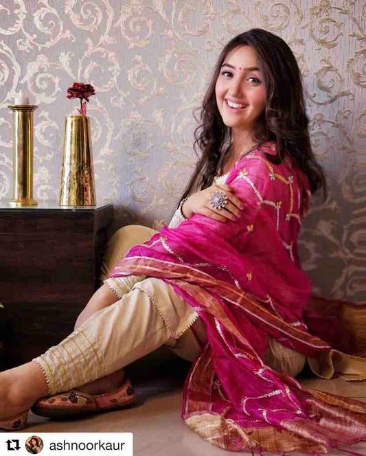 PINK GOTAPATTI DUPATTA SUITSET