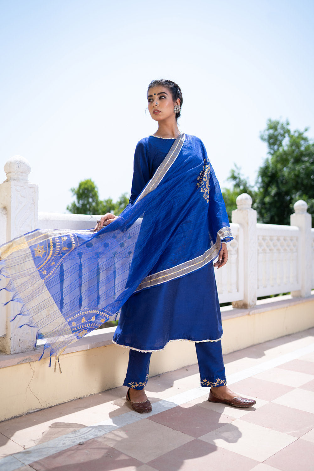 BLUE GOTAPATTI DUPATTA SET
