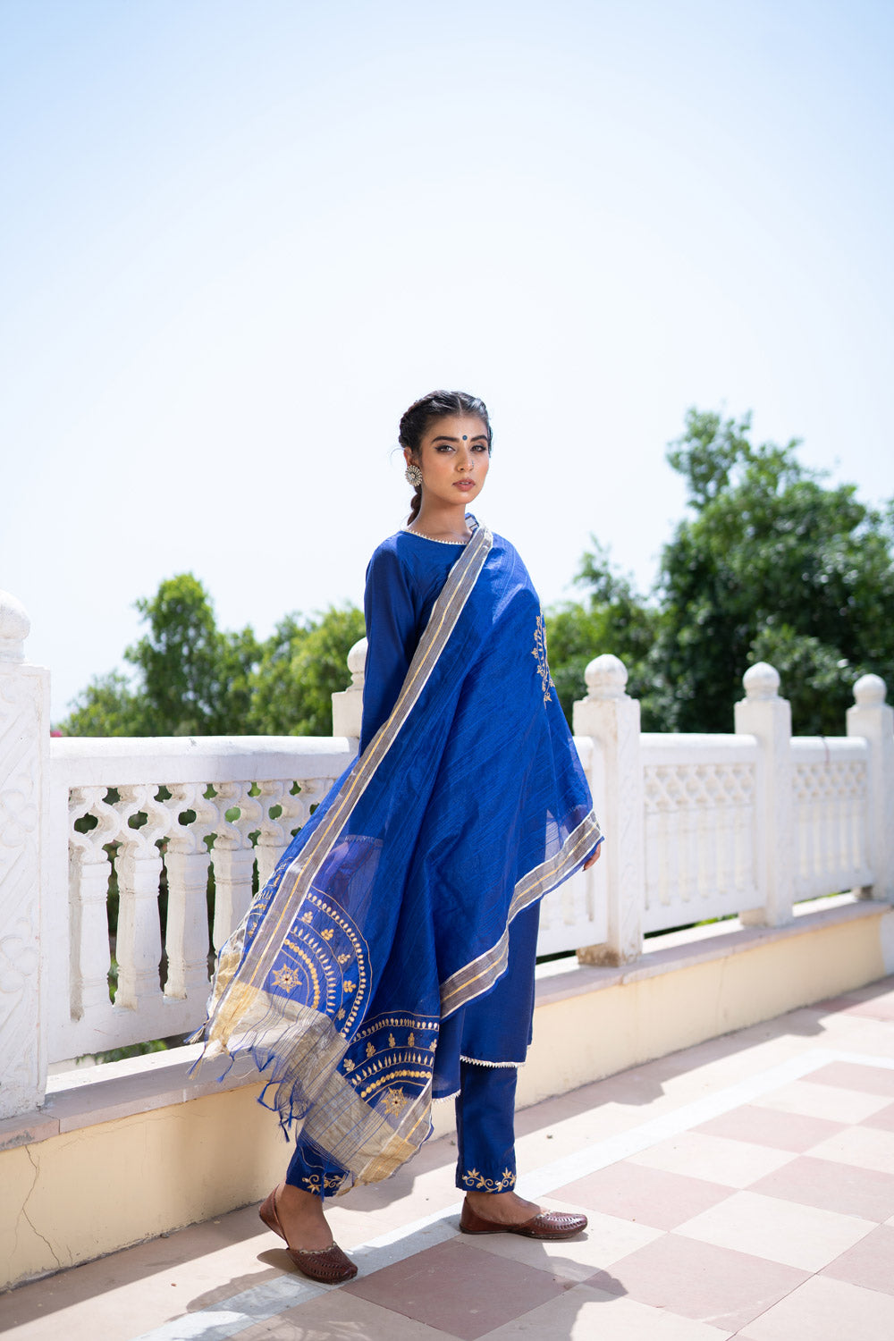 BLUE GOTAPATTI DUPATTA SET
