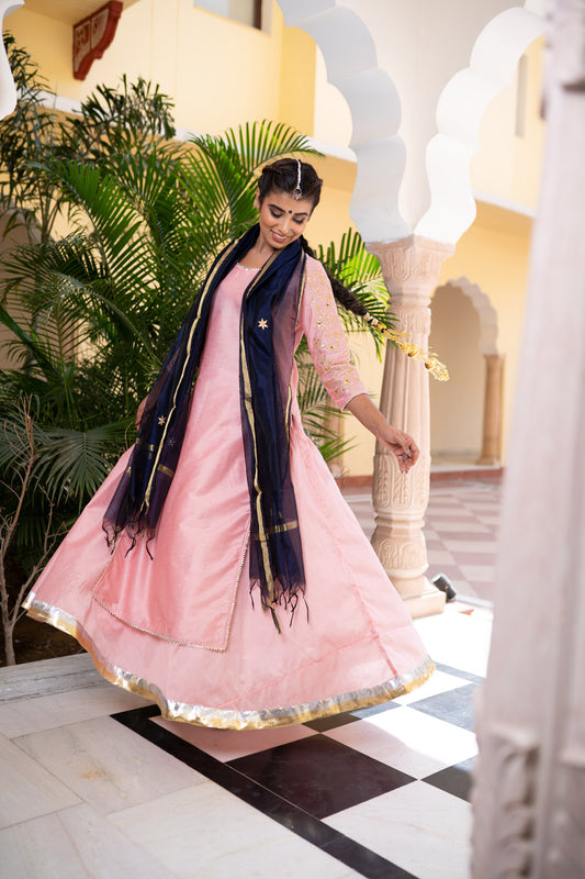 BLUSH PINK GOTAPATTI SUIT