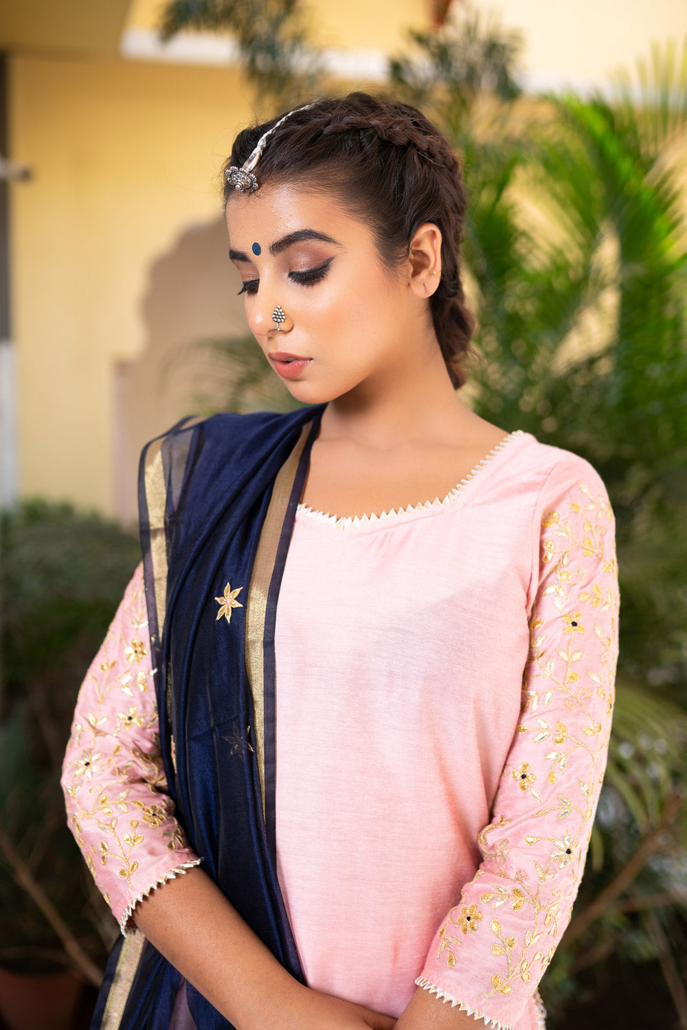 BLUSH PINK GOTAPATTI SUIT