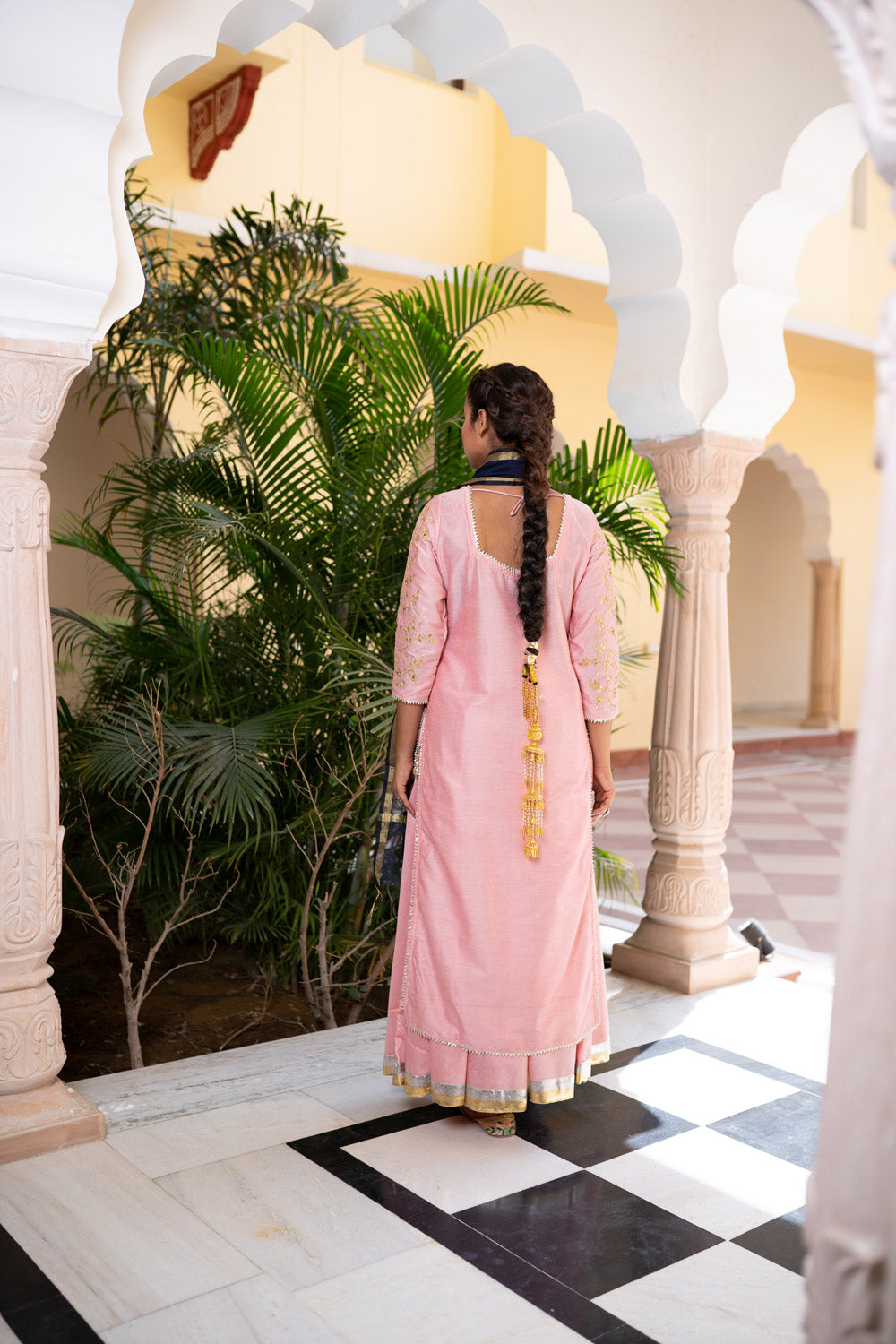 BLUSH PINK GOTAPATTI SUIT