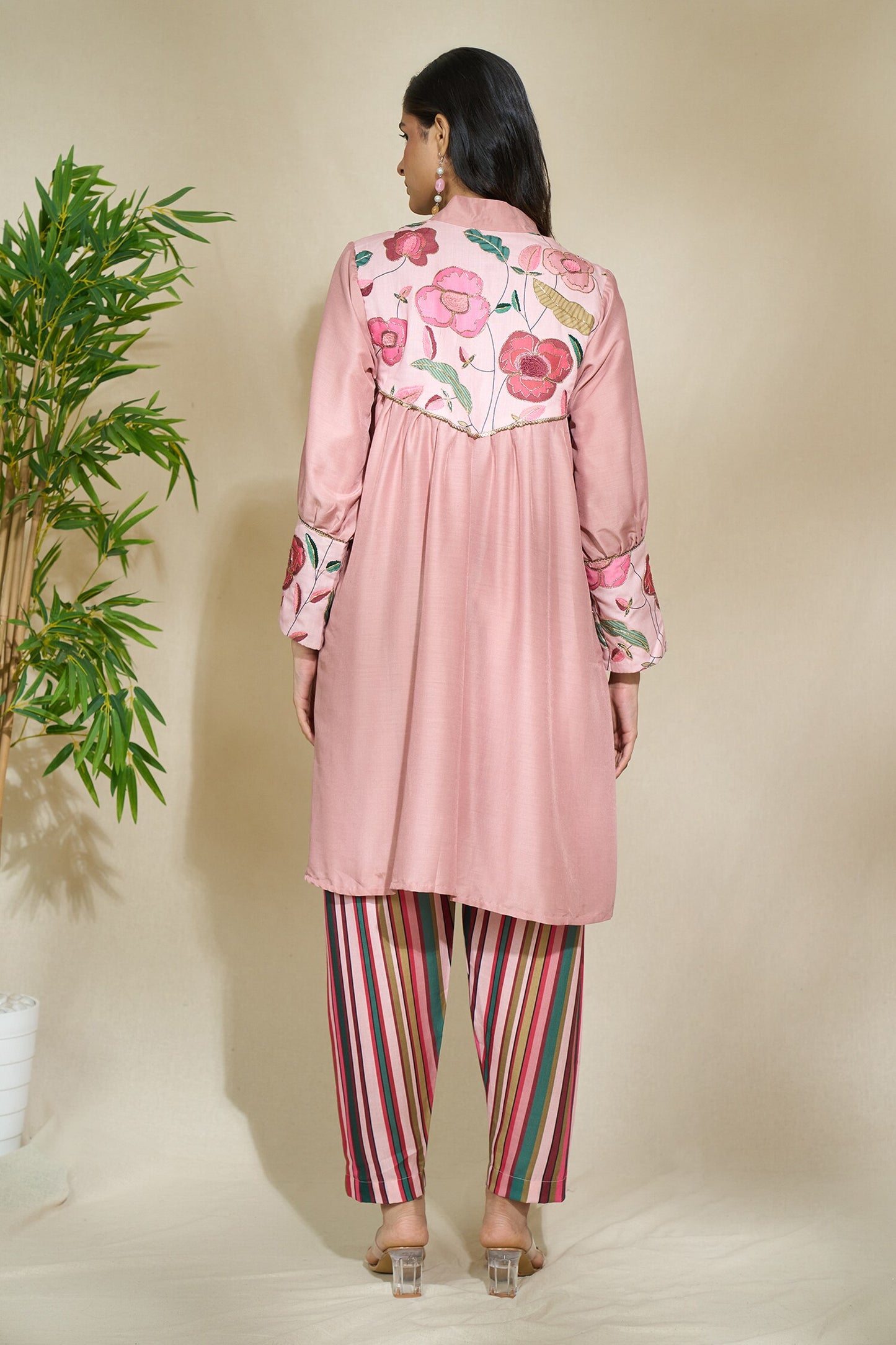 ROSE BLUSHED TUNIC SET