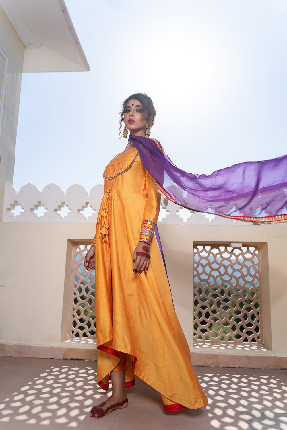 CANARY YELLOW ACHKAN SET