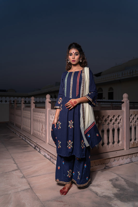 NAVY BLUE MOROCCON SHARARA