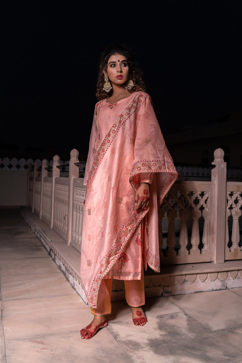 BLUSH PINK BLOCKED SUIT