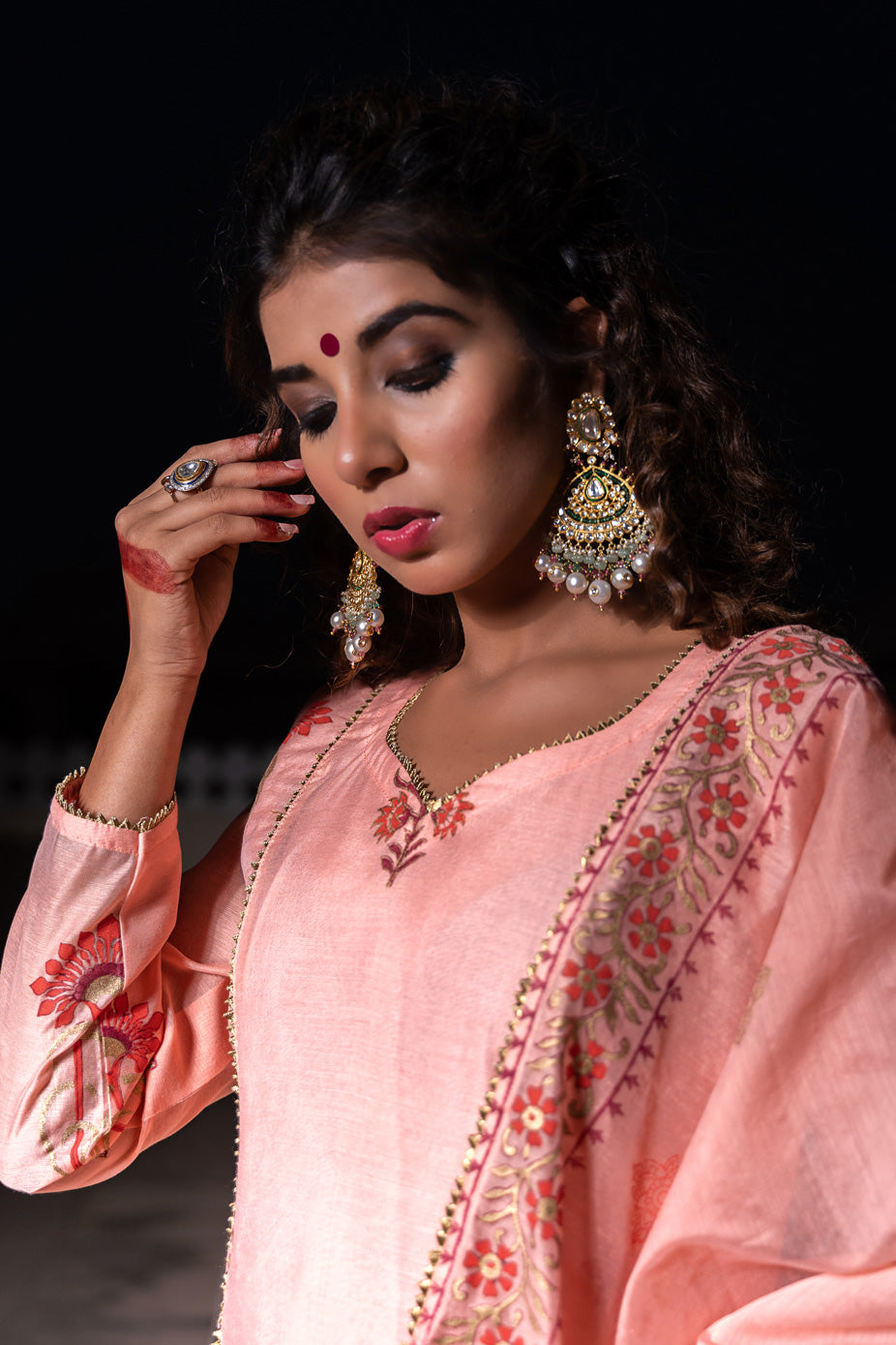 BLUSH PINK BLOCKED SUIT