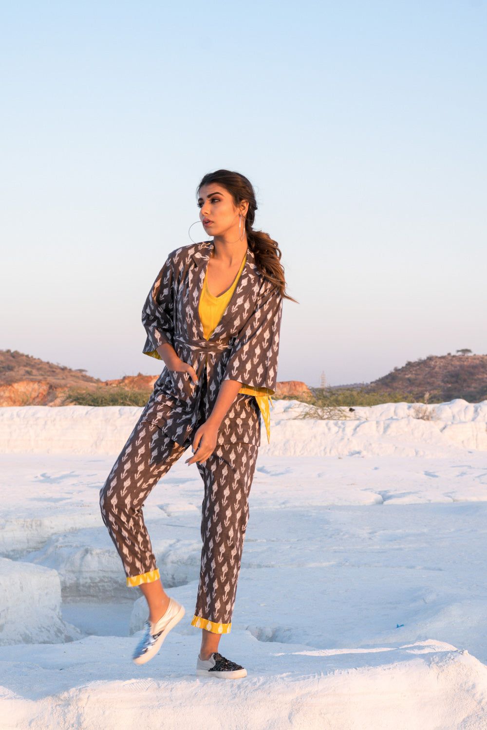 IKKAT BLAZER PANT SET