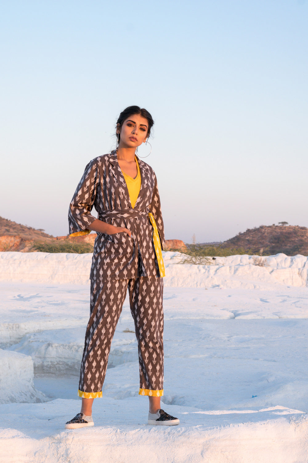 IKKAT BLAZER PANT SET