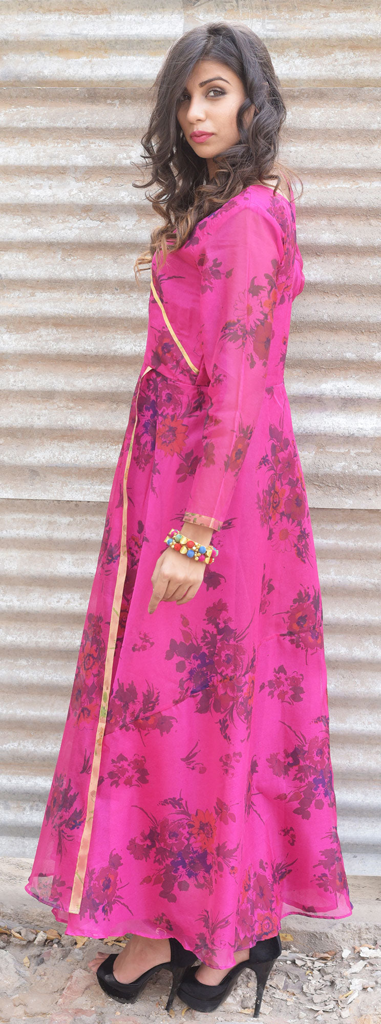 FUSCIA ANGARKHA DRESS