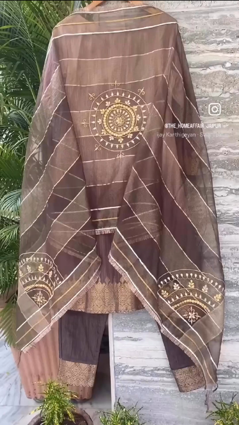 SHADED MOCHA TUNIC SUIT