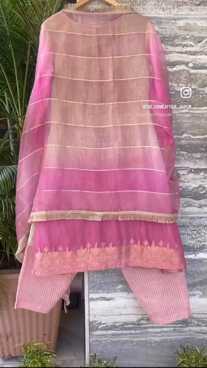 SHADED OLIVEWINE TUNIC SUIT