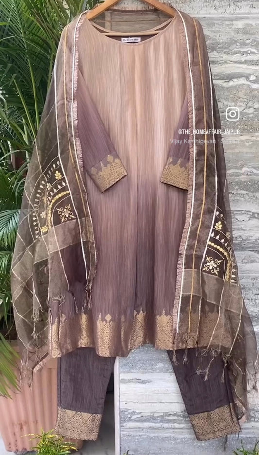 SHADED MOCHA TUNIC SUIT