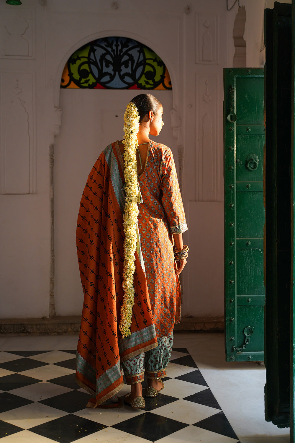 RUST PESHAWARI WOMEN SET