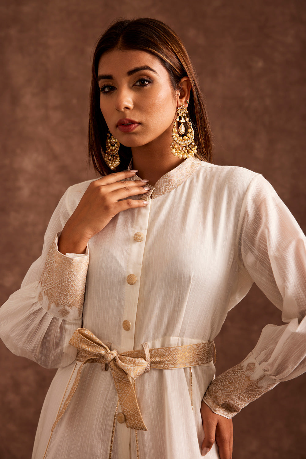 FLAIRED IVORY JUMPSUIT