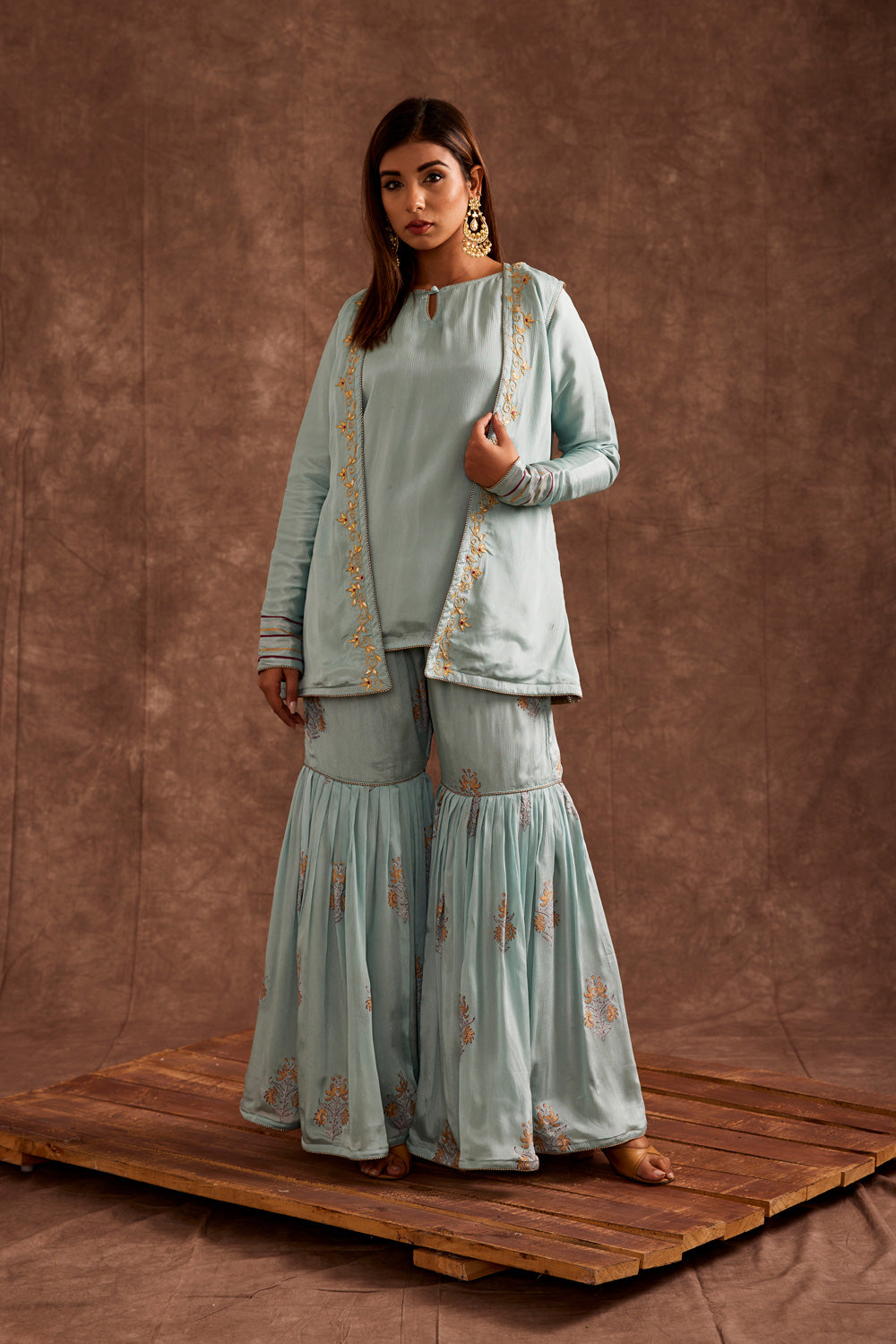 JACKETED GHARARA SET