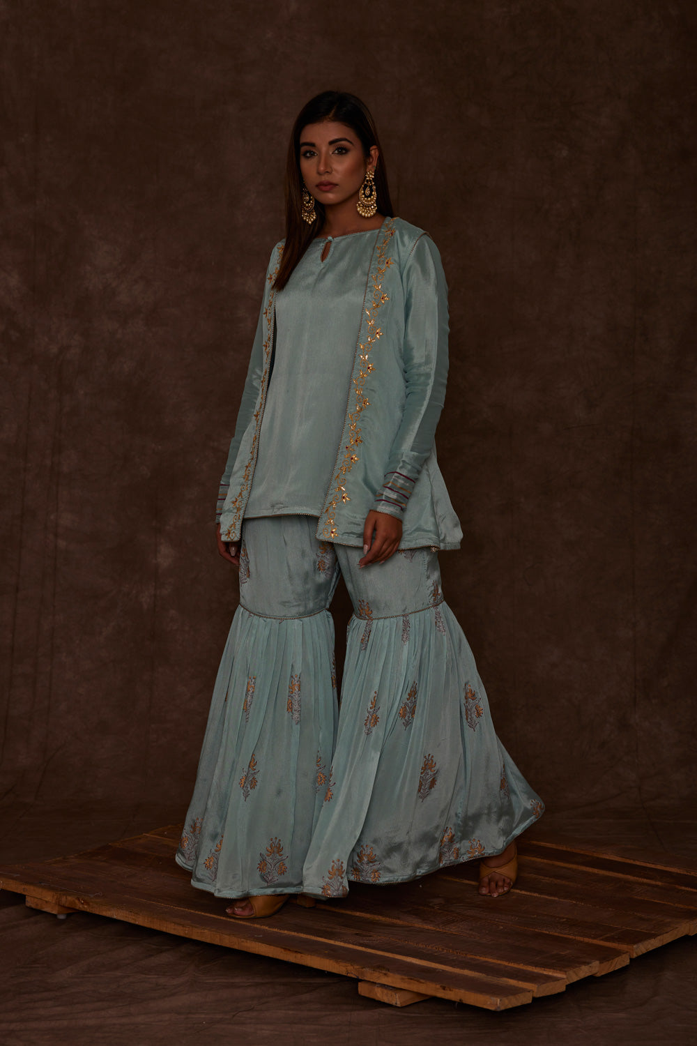 JACKETED GHARARA SET