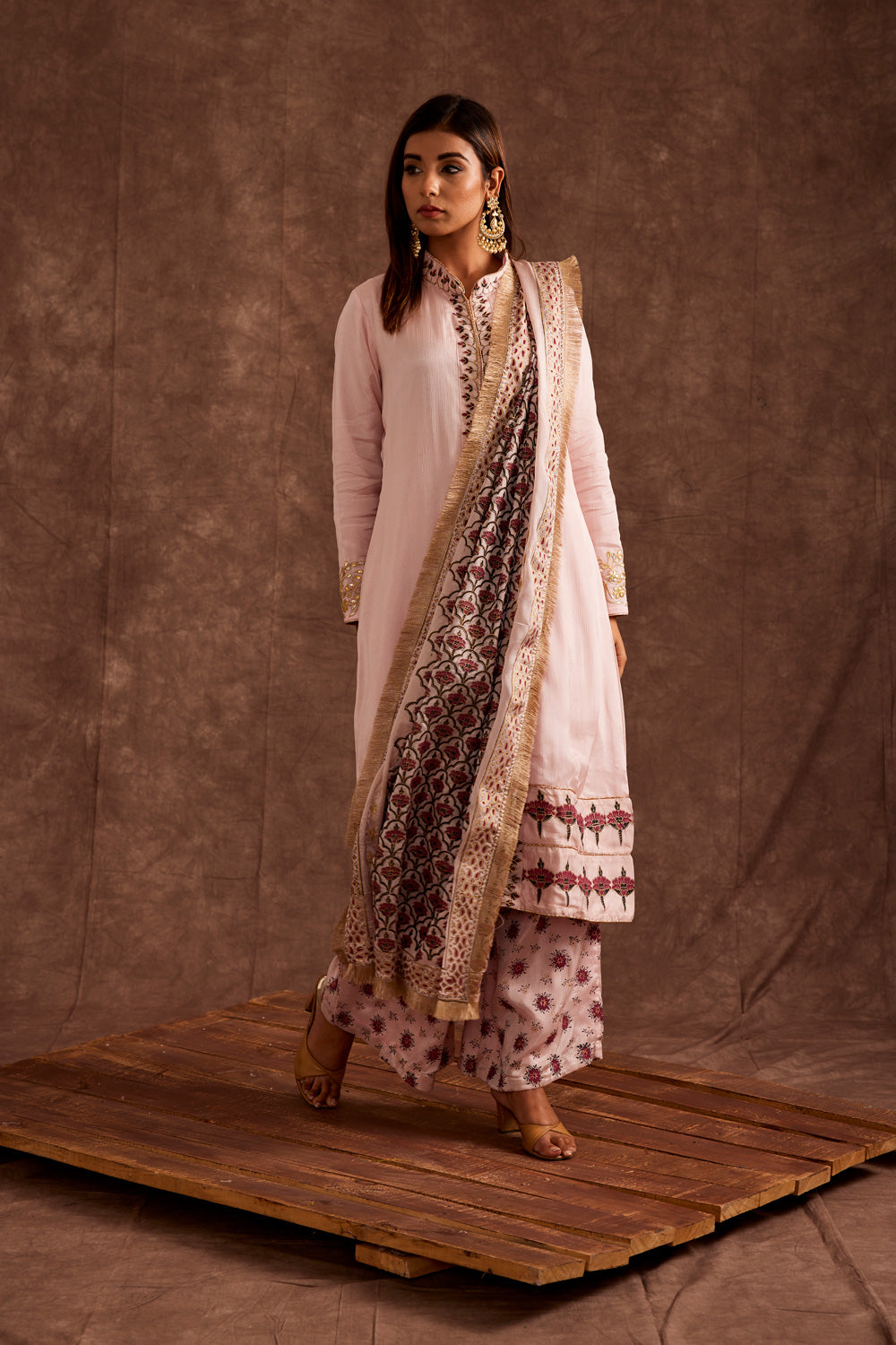 BLUSHED PESHAWARI SUIT