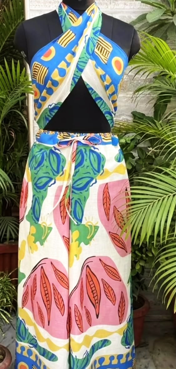 HALTER-PANT PURE COTTON SET