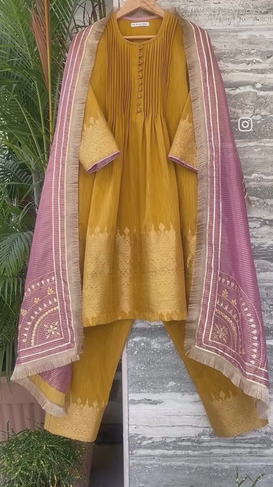 MUSTARD BLUSHPINK SET