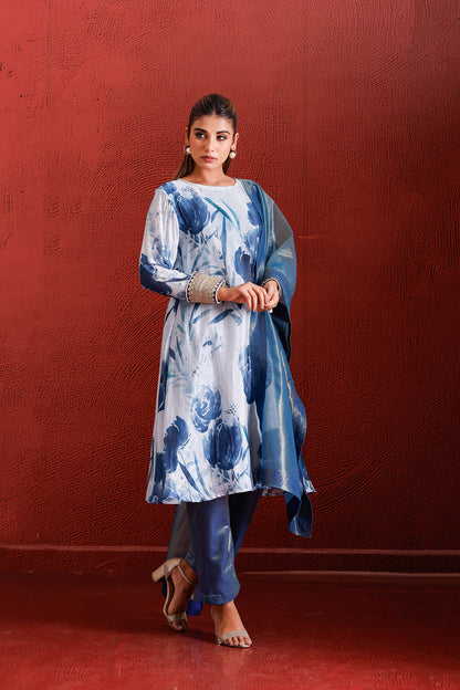 NAVY MARODI HAND WORK SUIT