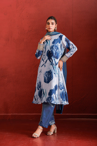 NAVY MARODI HAND WORK SUIT