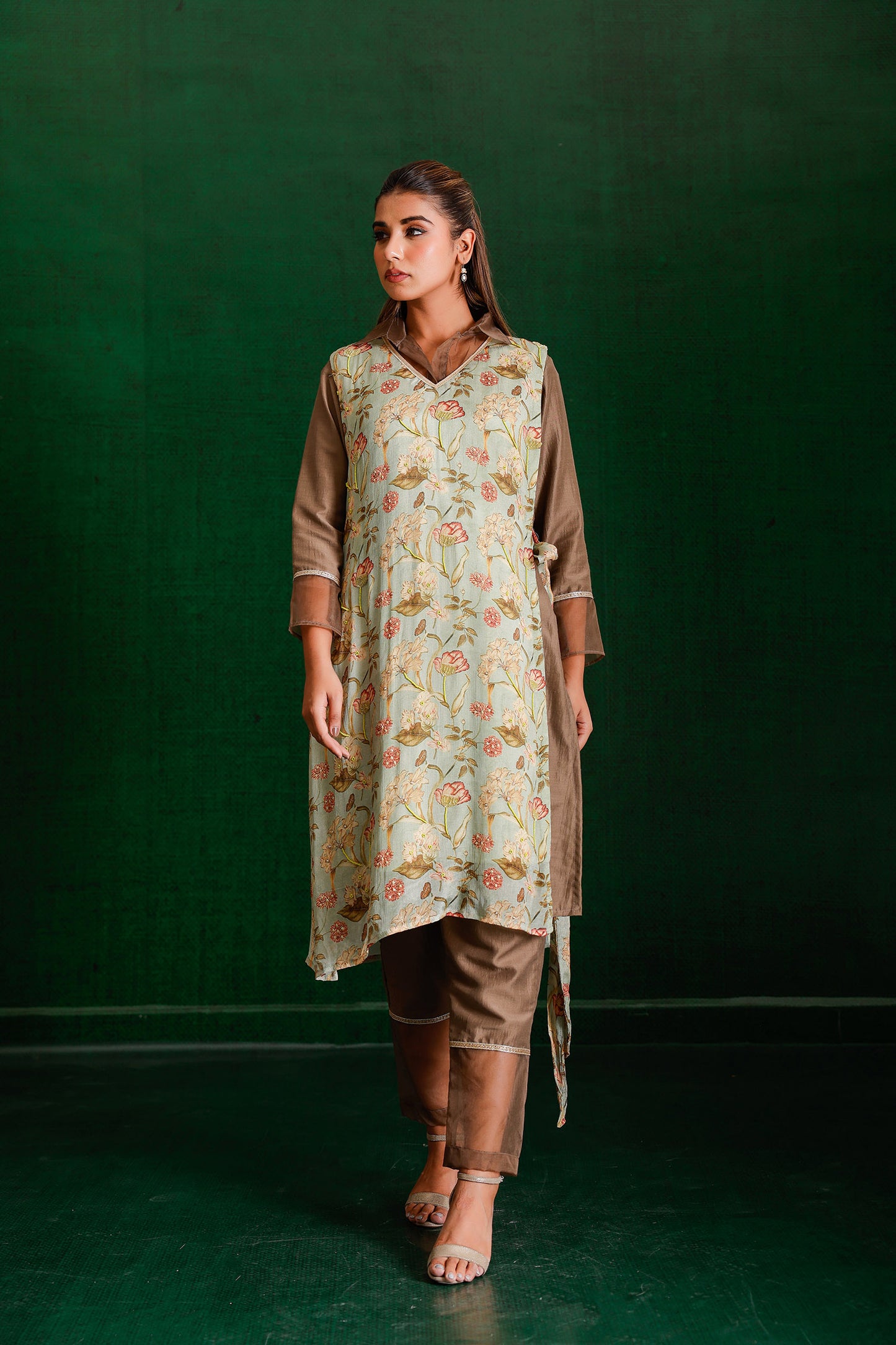 BROWN GREEN 2-IN-1 STYLER SET