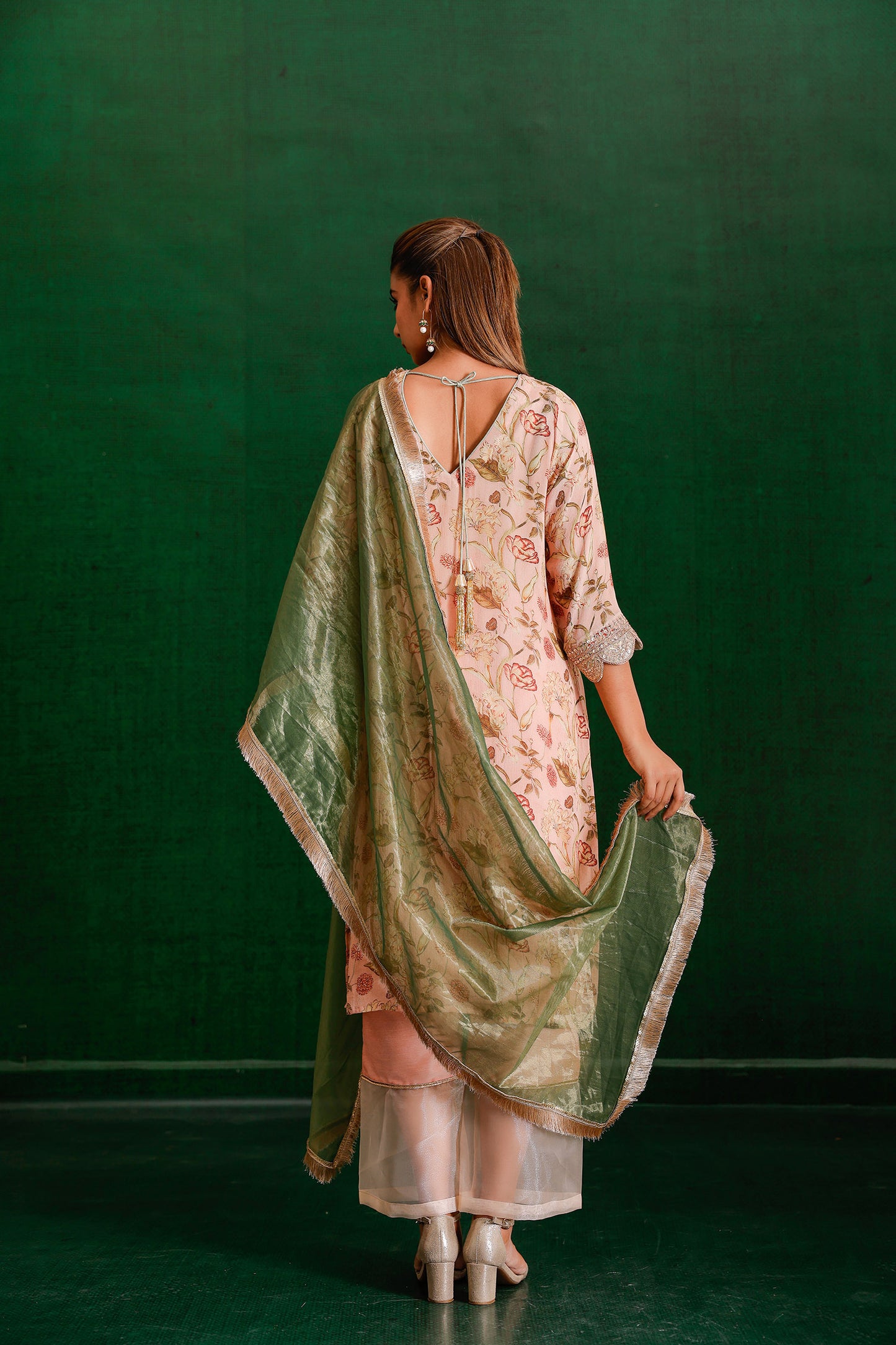 PEACH MARODI HANDWORK SUIT