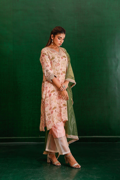PEACH MARODI HANDWORK SUIT
