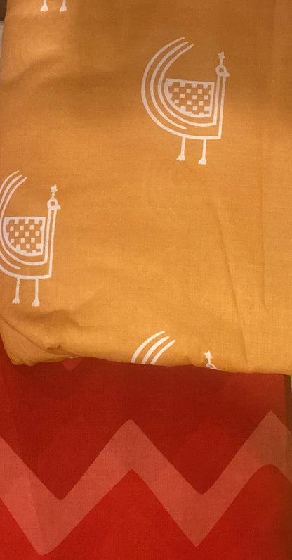 JAIPURI PEACOCK HANDBLOCK COTTON DRESS