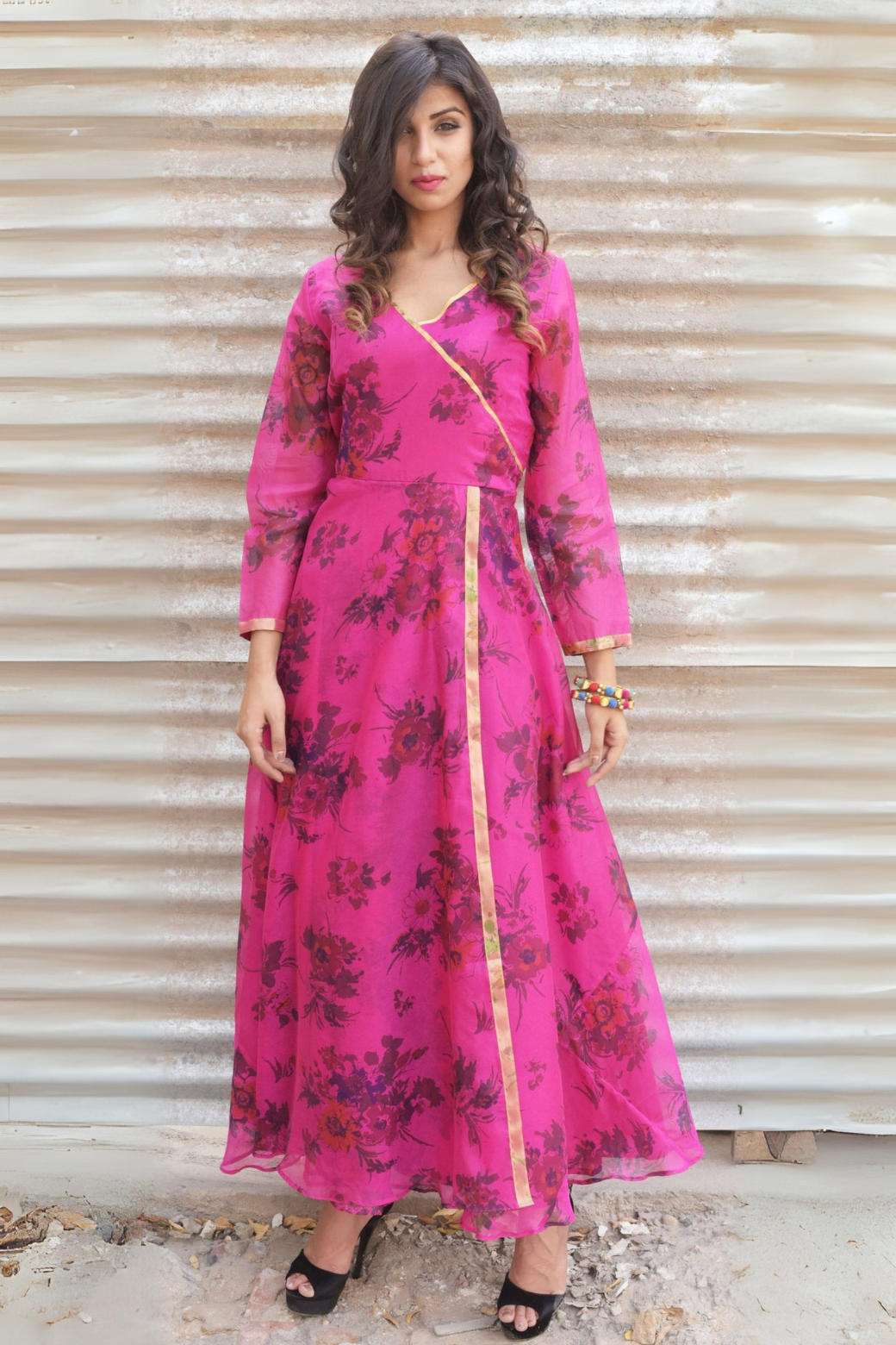 FUSCIA ANGARKHA DRESS