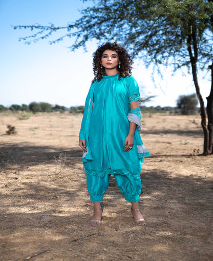SEA GREEN COTTON SUIT SET