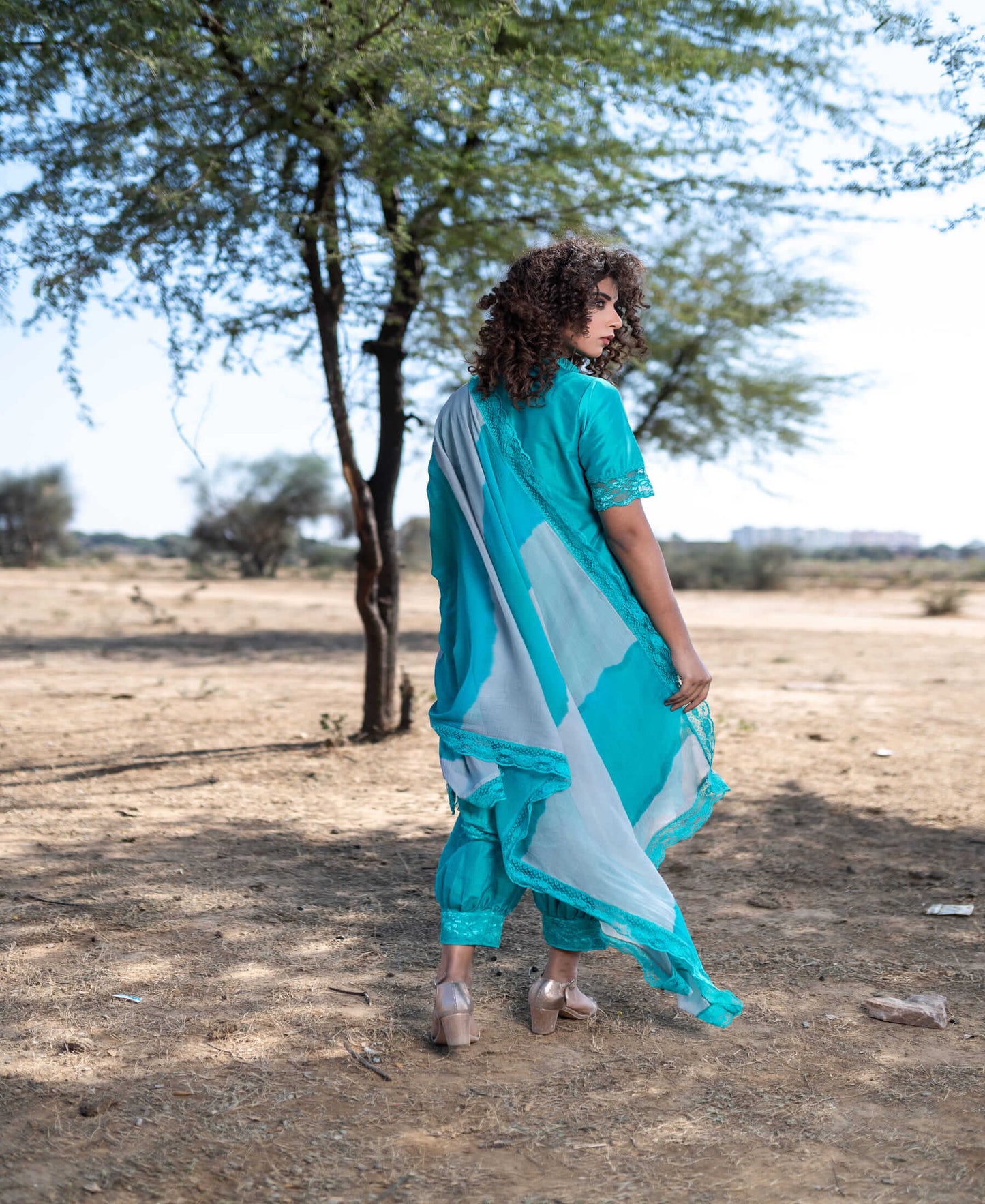 SEA GREEN COTTON SUIT SET