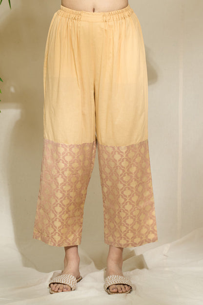 BEIGE MULTIPRINT MIRROR TUNIC