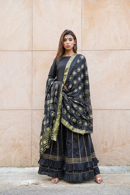 BLACK SHARARA SET