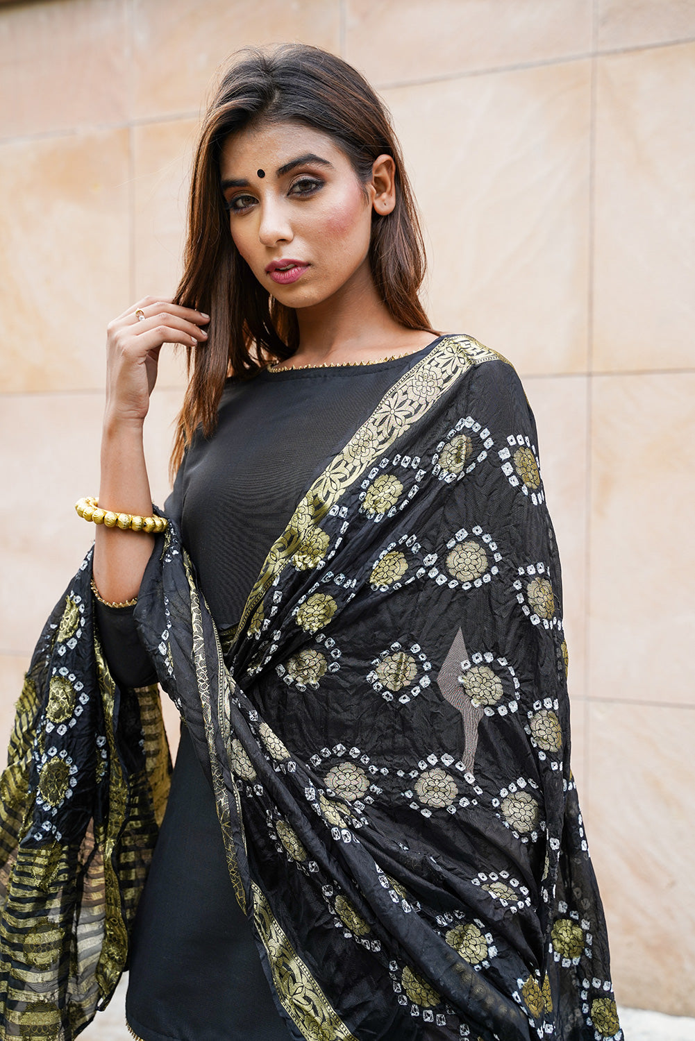 BLACK SHARARA SET