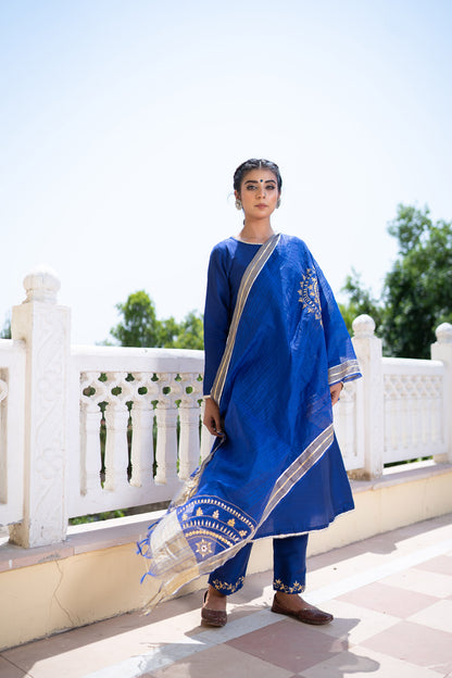 BLUE GOTAPATTI DUPATTA SET