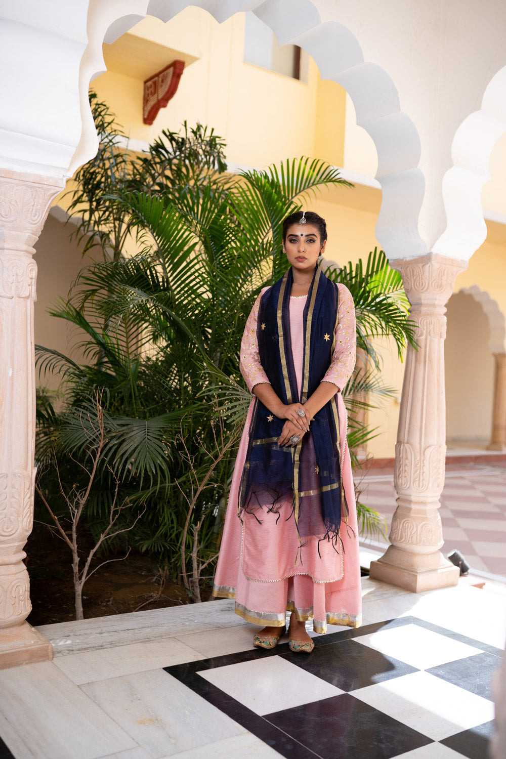 BLUSH PINK GOTAPATTI SUIT
