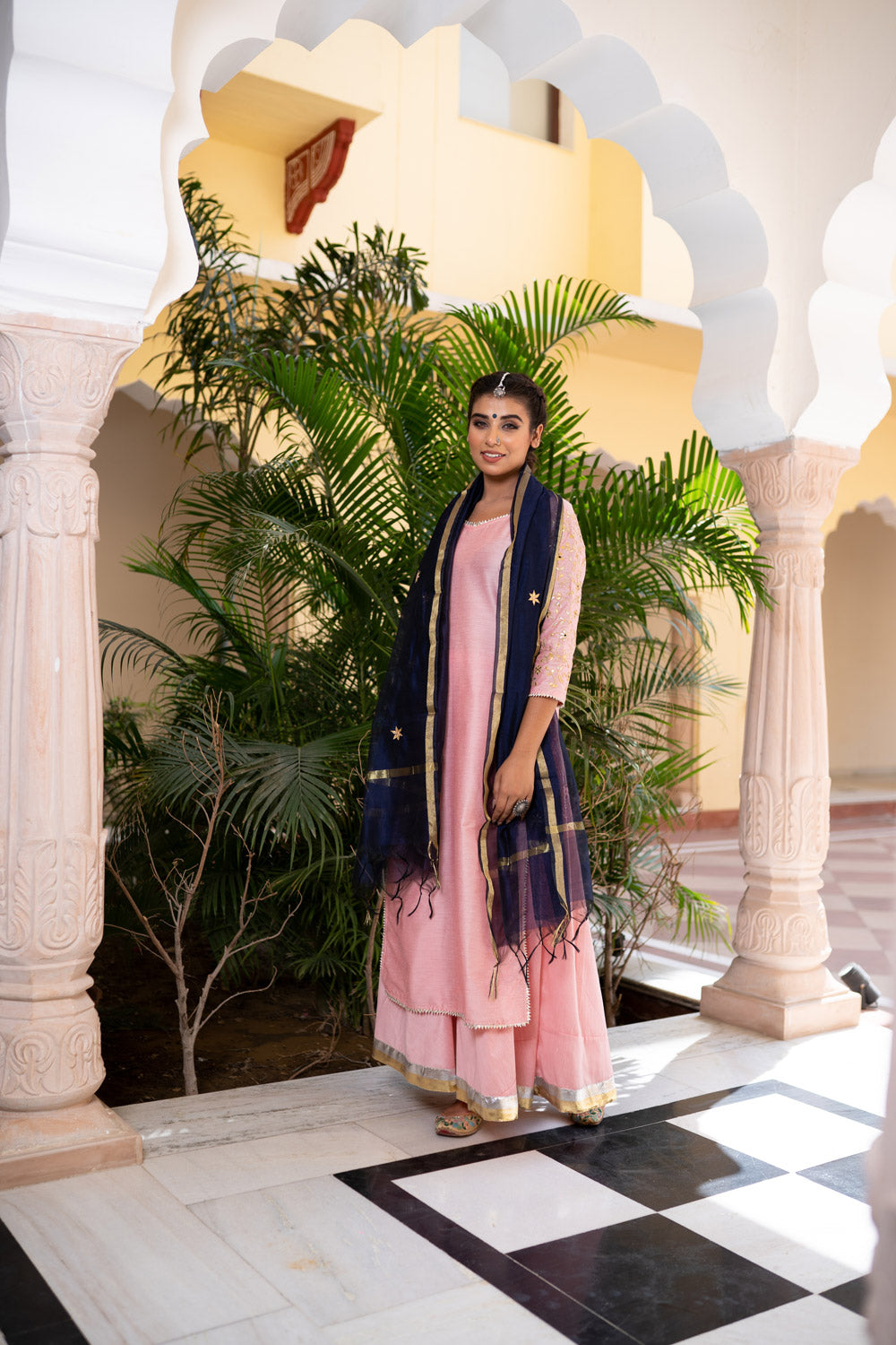 BLUSH PINK GOTAPATTI SUIT