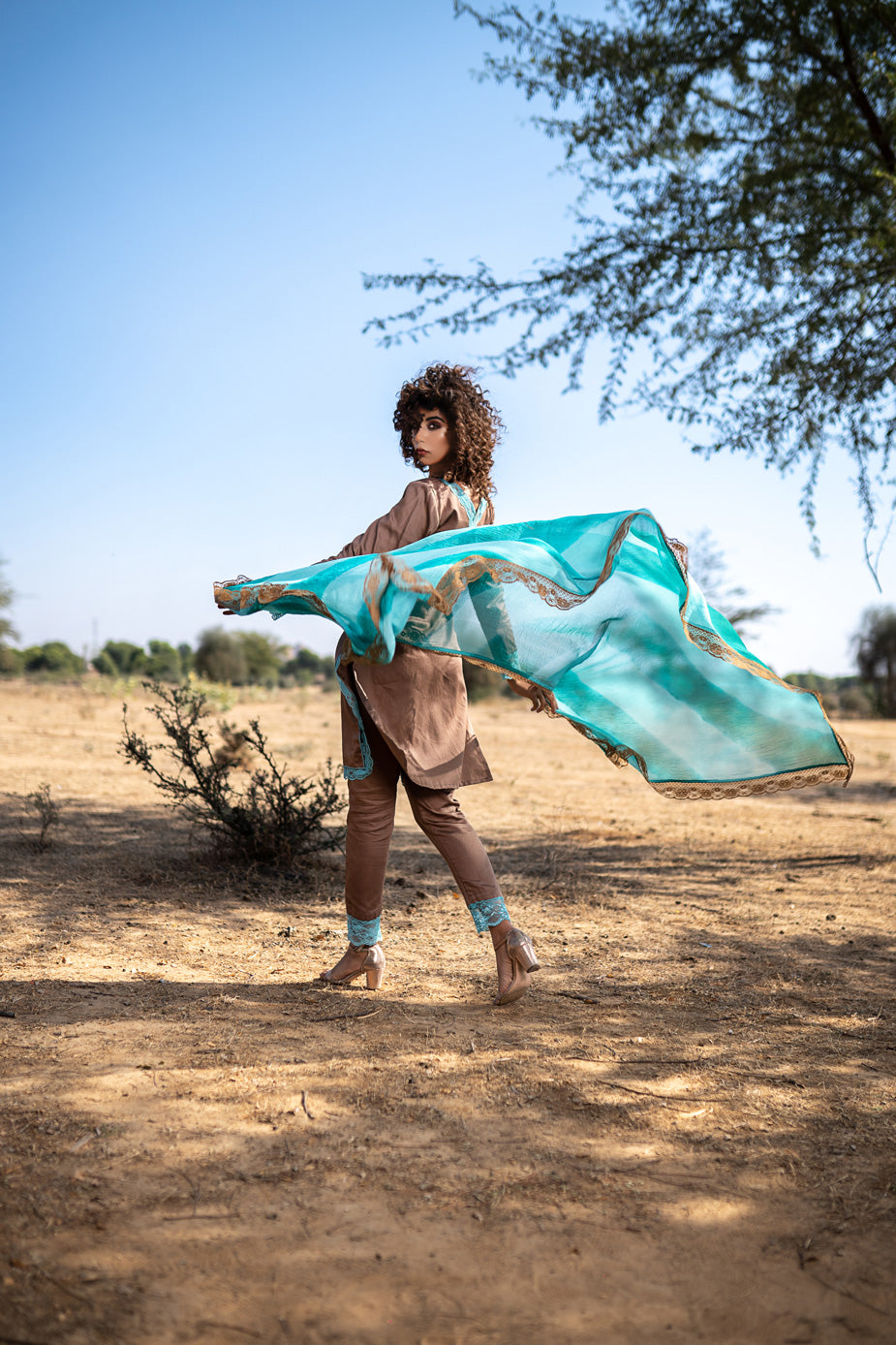 BURGUNDY ICED LACE SET