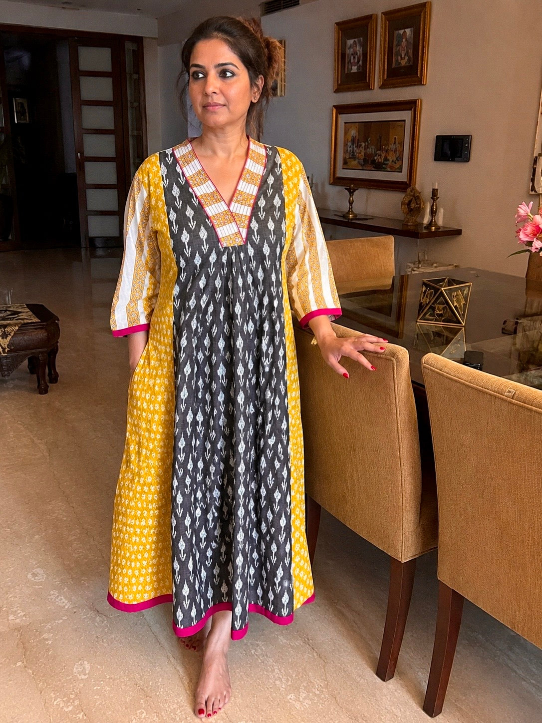 IKKAT PURE COTTON DRESS