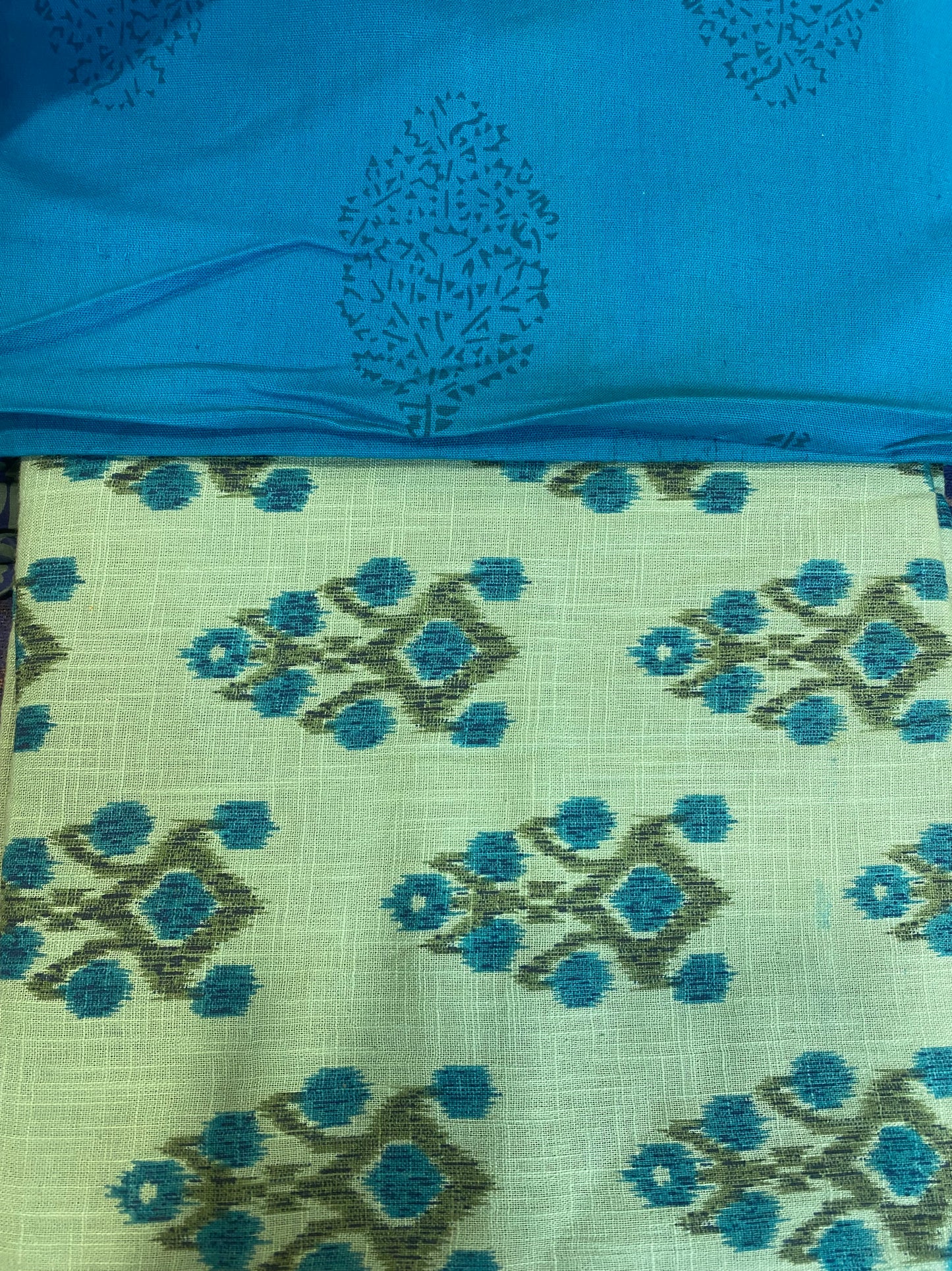 AQUA MULTIPRINT COTTON DRESS
