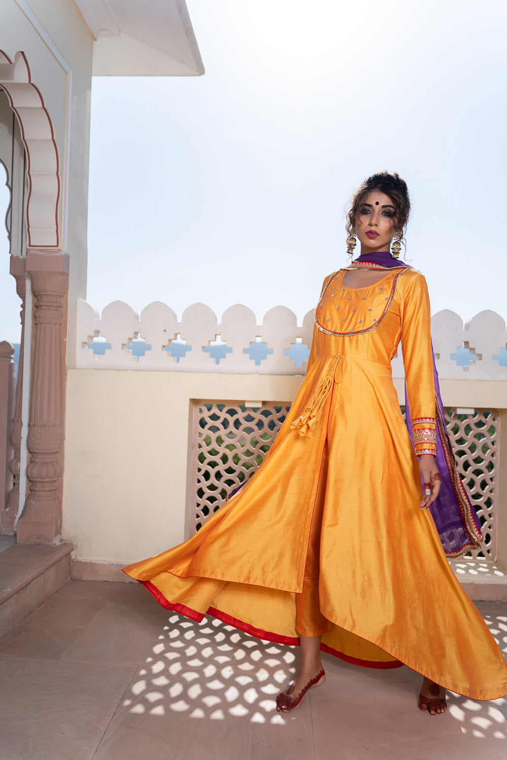 CANARY YELLOW ACHKAN SET