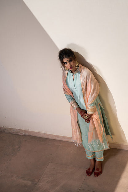 POWDER BLUE BLUSH PEACH SET