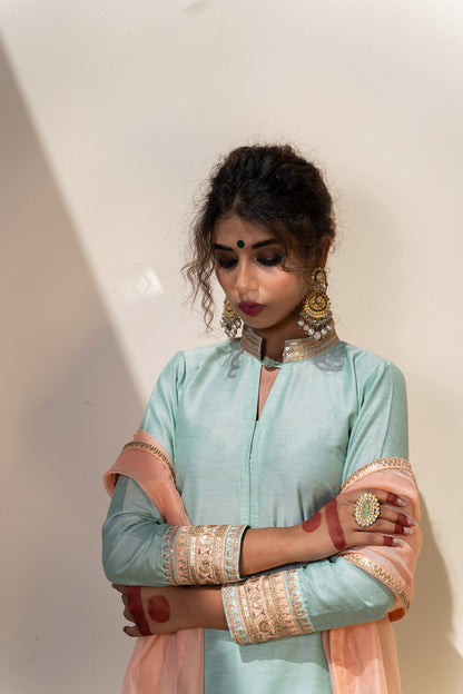 POWDER BLUE BLUSH PEACH SET