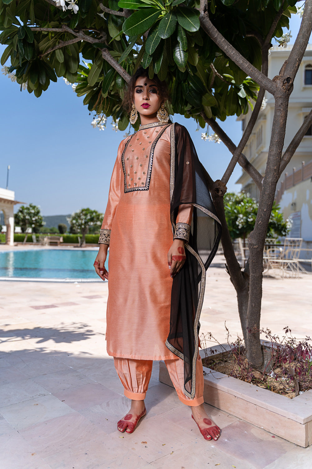 PEACH BLACK ROYAL SET