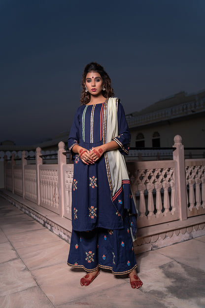 NAVY BLUE MOROCCON SHARARA